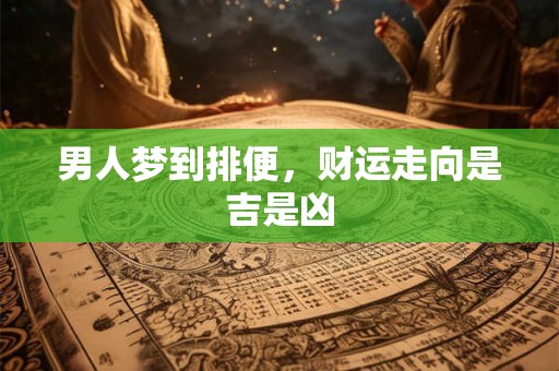 男人梦到排便，财运走向是吉是凶
