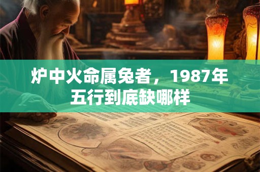 炉中火命属兔者，1987年五行到底缺哪样