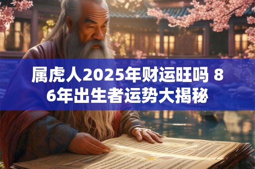 属虎人2025年财运旺吗 86年出生者运势大揭秘