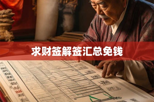 求财签解签汇总免钱