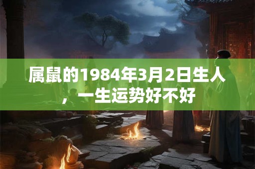 属鼠的1984年3月2日生人，一生运势好不好