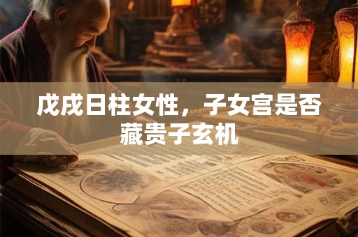 戊戌日柱女性，子女宫是否藏贵子玄机