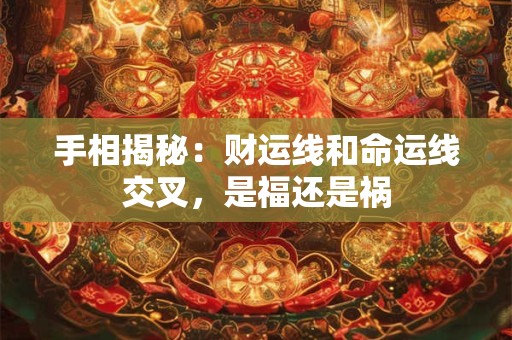 手相揭秘：财运线和命运线交叉，是福还是祸