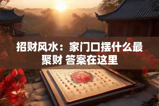 招财风水：家门口摆什么最聚财 答案在这里