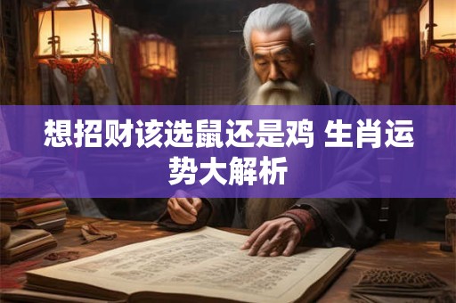 想招财该选鼠还是鸡 生肖运势大解析