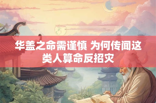 华盖之命需谨慎 为何传闻这类人算命反招灾