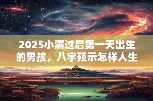 2025小满过后第一天出生的男孩，八字预示怎样人生