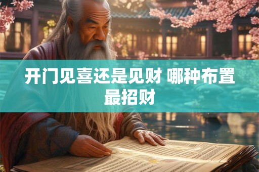 开门见喜还是见财 哪种布置最招财