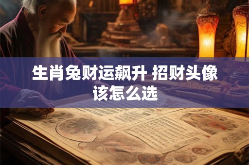 生肖兔财运飙升 招财头像该怎么选