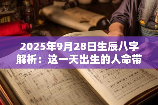 2025年9月28日生辰八字解析：这一天出生的人命带富贵吗