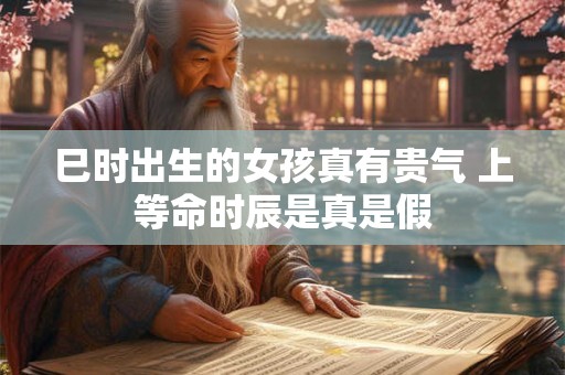 详细阅读:巳时出生的女孩真有贵气 上等命时辰是真是假 巳时出生的女孩真有贵气 上等命时辰是真是假
