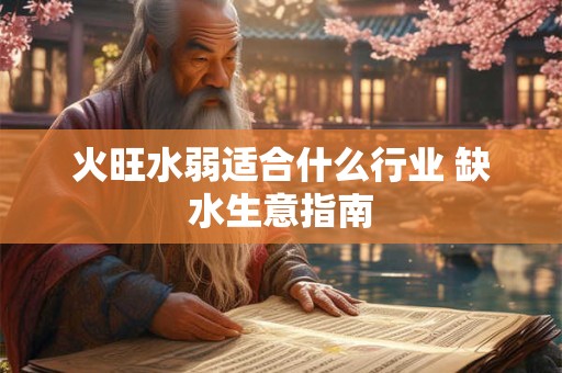 火旺水弱适合什么行业 缺水生意指南