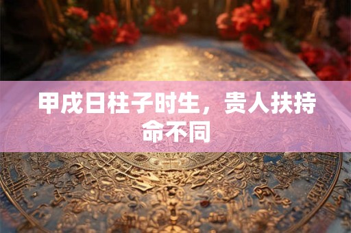 甲戌日柱子时生，贵人扶持命不同