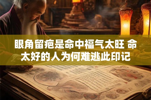 眼角留疤是命中福气太旺 命太好的人为何难逃此印记