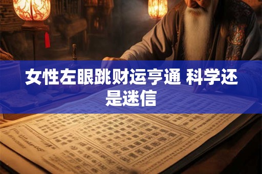 女性左眼跳财运亨通 科学还是迷信