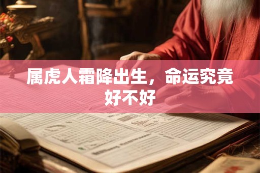 属虎人霜降出生，命运究竟好不好