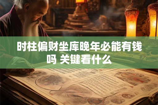 时柱偏财坐库晚年必能有钱吗 关键看什么