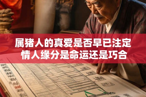 属猪人的真爱是否早已注定 情人缘分是命运还是巧合