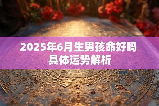 2025年6月生男孩命好吗 具体运势解析