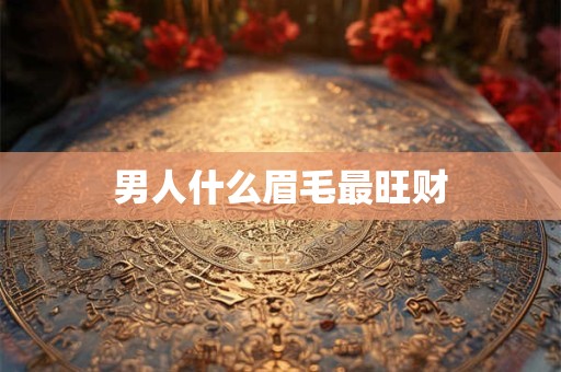 男人什么眉毛最旺财