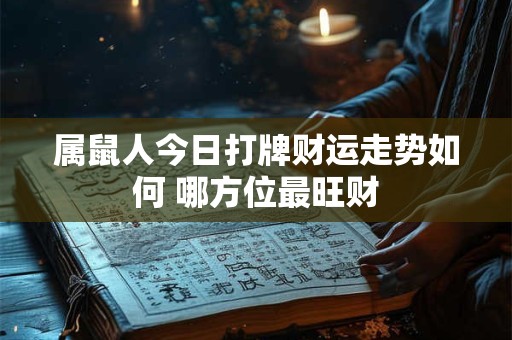 属鼠人今日打牌财运走势如何 哪方位最旺财