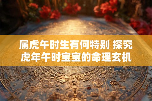 属虎午时生有何特别 探究虎年午时宝宝的命理玄机