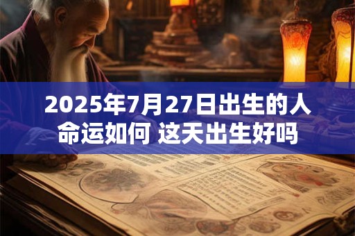 2025年7月27日出生的人命运如何 这天出生好吗