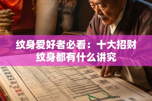 纹身爱好者必看：十大招财纹身都有什么讲究