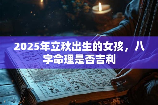 2025年立秋出生的女孩，八字命理是否吉利