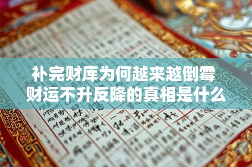 补完财库为何越来越倒霉 财运不升反降的真相是什么