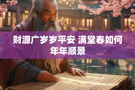 财源广岁岁平安 满堂春如何年年顺景