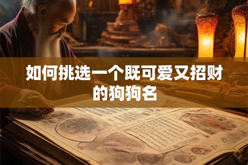 如何挑选一个既可爱又招财的狗狗名