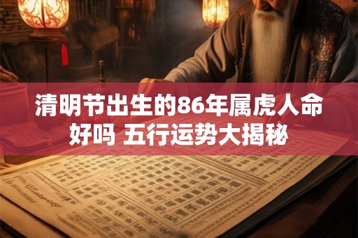 清明节出生的86年属虎人命好吗 五行运势大揭秘