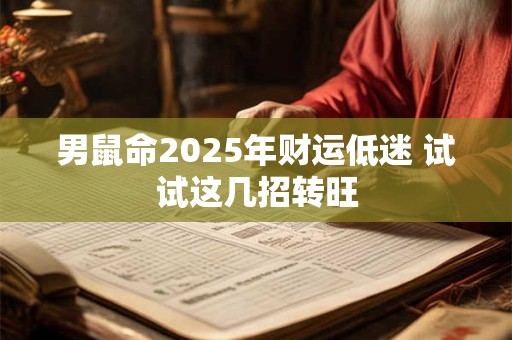 男鼠命2025年财运低迷 试试这几招转旺 男鼠命2025年财运低迷 试试这几招转旺