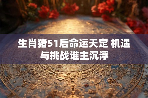 生肖猪51后命运天定 机遇与挑战谁主沉浮
