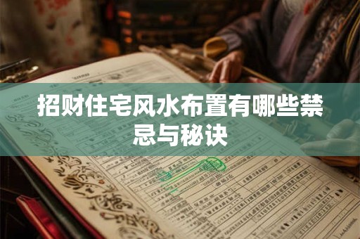 招财住宅风水布置有哪些禁忌与秘诀