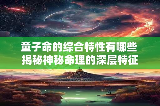 童子命的综合特性有哪些 揭秘神秘命理的深层特征