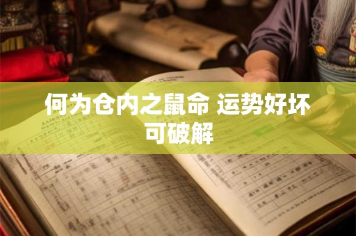 何为仓内之鼠命 运势好坏可破解
