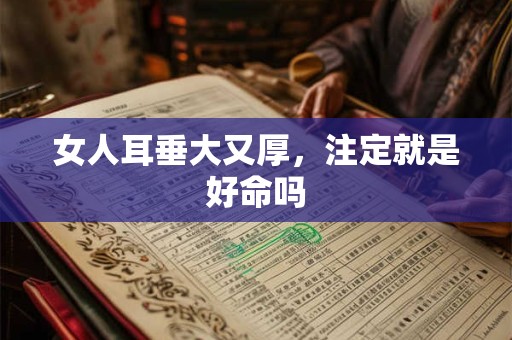 女人耳垂大又厚，注定就是好命吗