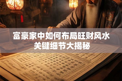 富豪家中如何布局旺财风水 关键细节大揭秘