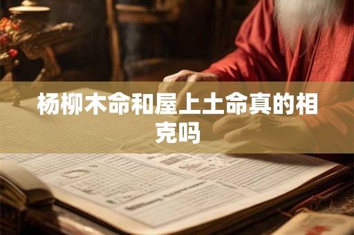 杨柳木命和屋上土命真的相克吗
