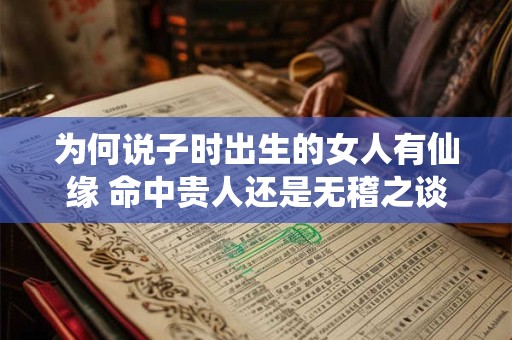 详细阅读:为何说子时出生的女人有仙缘 命中贵人还是无稽之谈 为何说子时出生的女人有仙缘 命中贵人还是无稽之谈