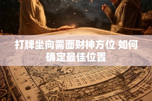 打牌坐向需面财神方位 如何确定最佳位置