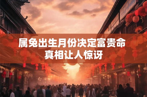 属兔出生月份决定富贵命 真相让人惊讶