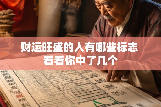 财运旺盛的人有哪些标志 看看你中了几个