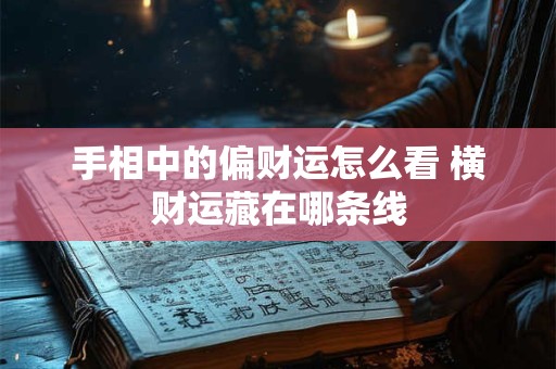 手相中的偏财运怎么看 横财运藏在哪条线