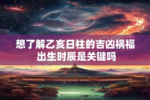想了解乙亥日柱的吉凶祸福 出生时辰是关键吗