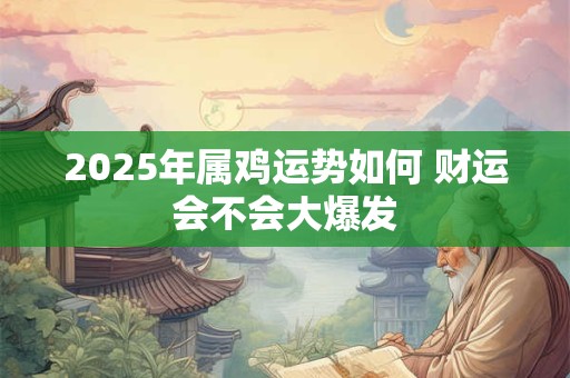 2025年属鸡运势如何 财运会不会大爆发