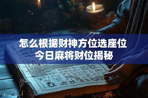 怎么根据财神方位选座位 今日麻将财位揭秘