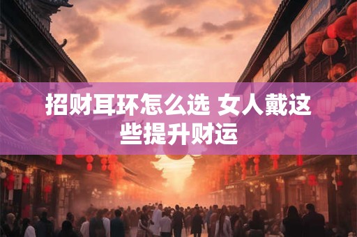 招财耳环怎么选 女人戴这些提升财运